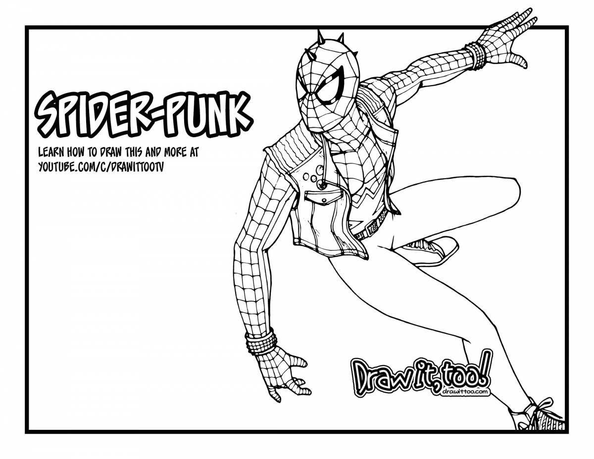 Spiderman ps4 coloring page