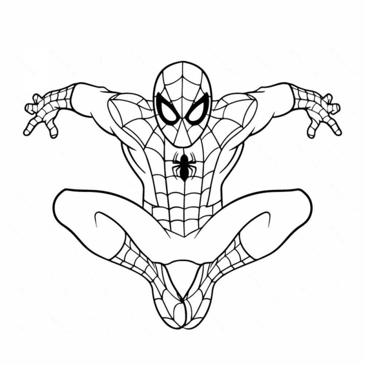 Художественная раскраска человека-паука ps4