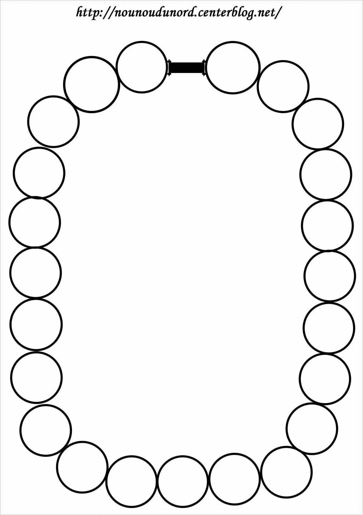 Fun coloring pages with beads for kids