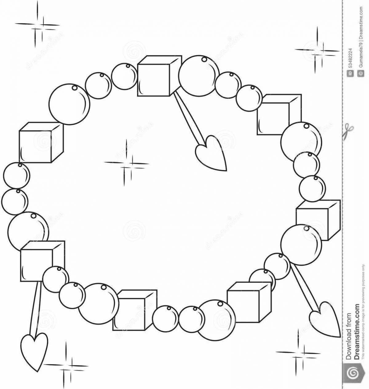 Креативные бусы раскраски для детей
