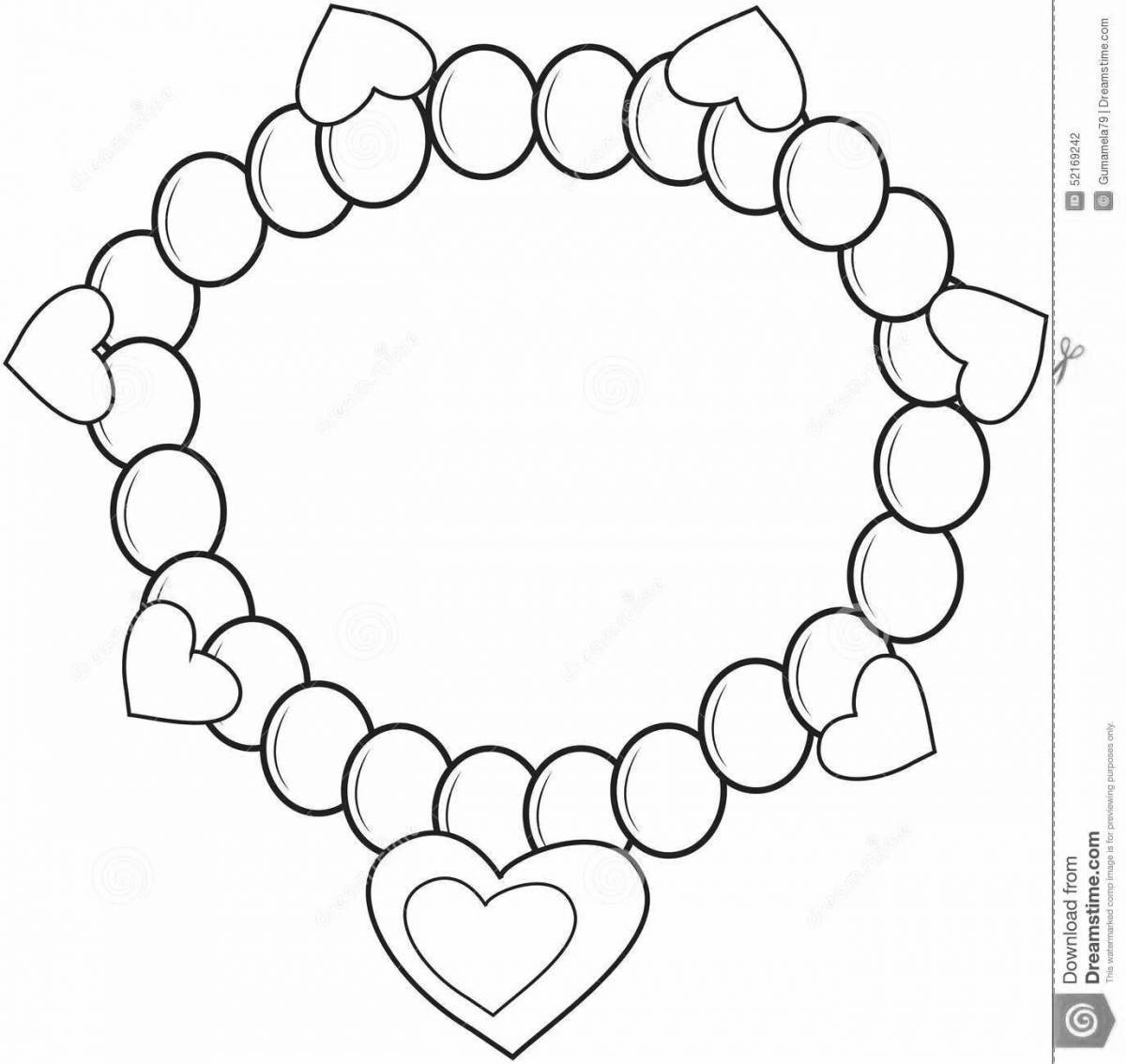 Coloured beads coloring book for kids to learn