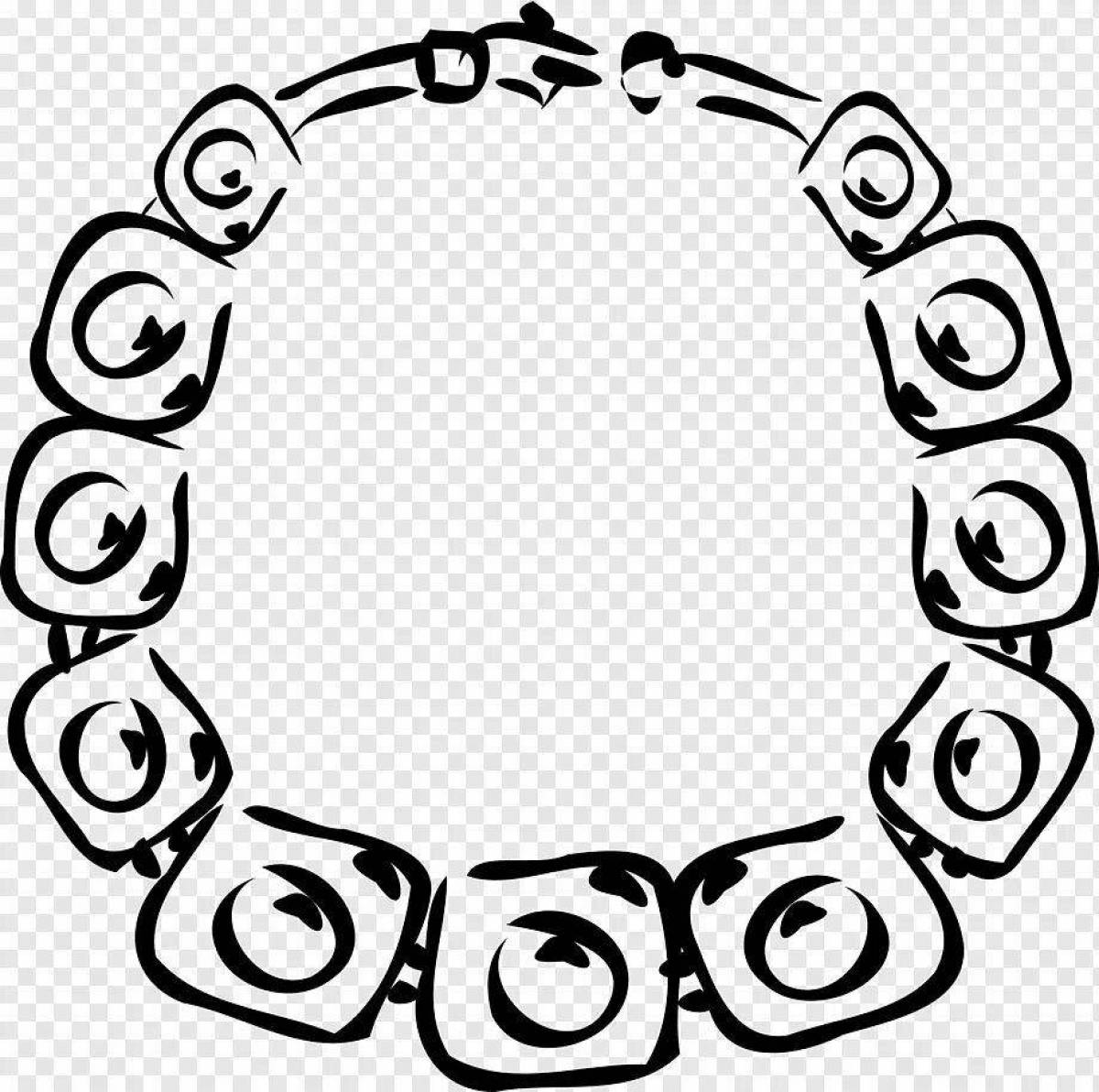 Colorful beads coloring for children to express