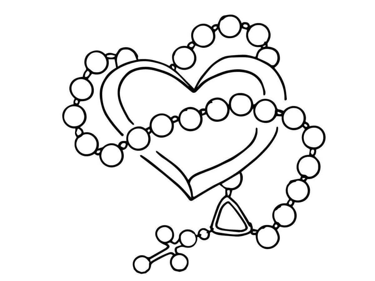Colored beaded coloring pages for kids to experiment with