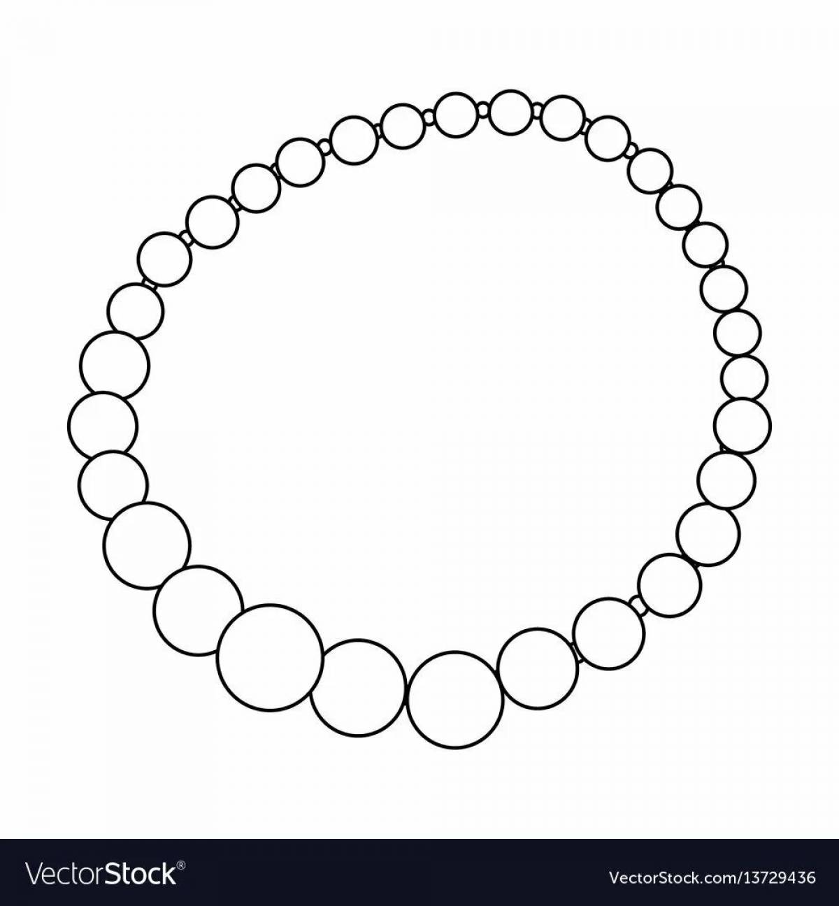 Multicolored beaded coloring pages to develop self-esteem in children