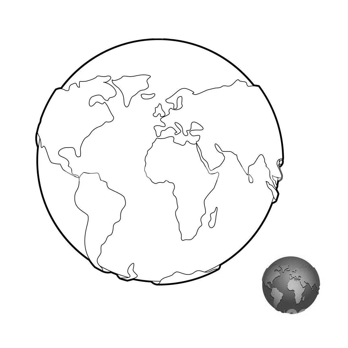 Live globe coloring book for kids