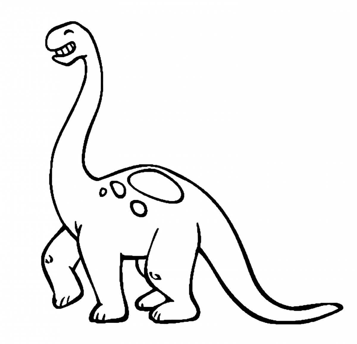 Fun coloring diplodocus