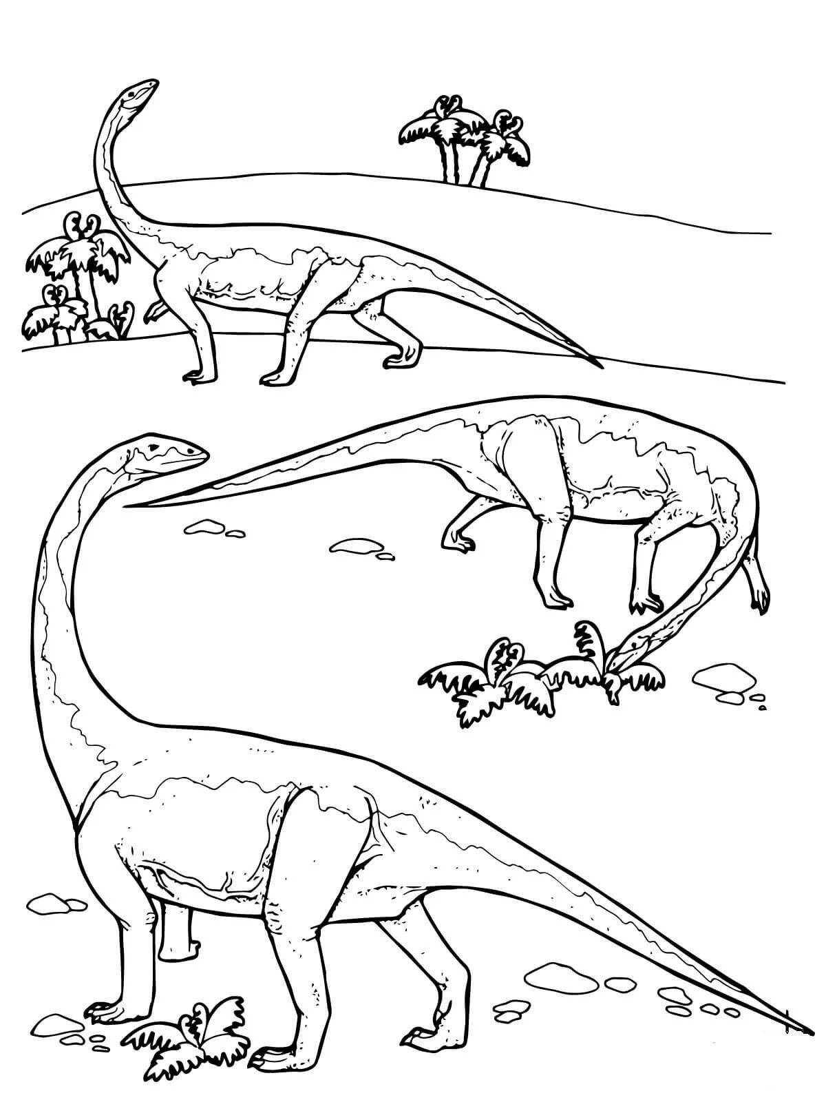 Diplodocus fun coloring book
