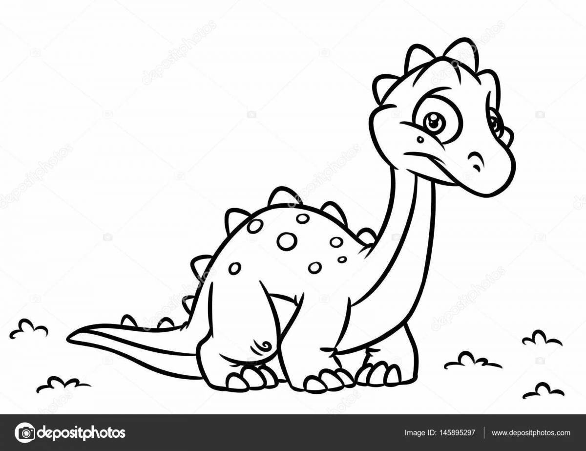 Amazing diplodocus coloring page