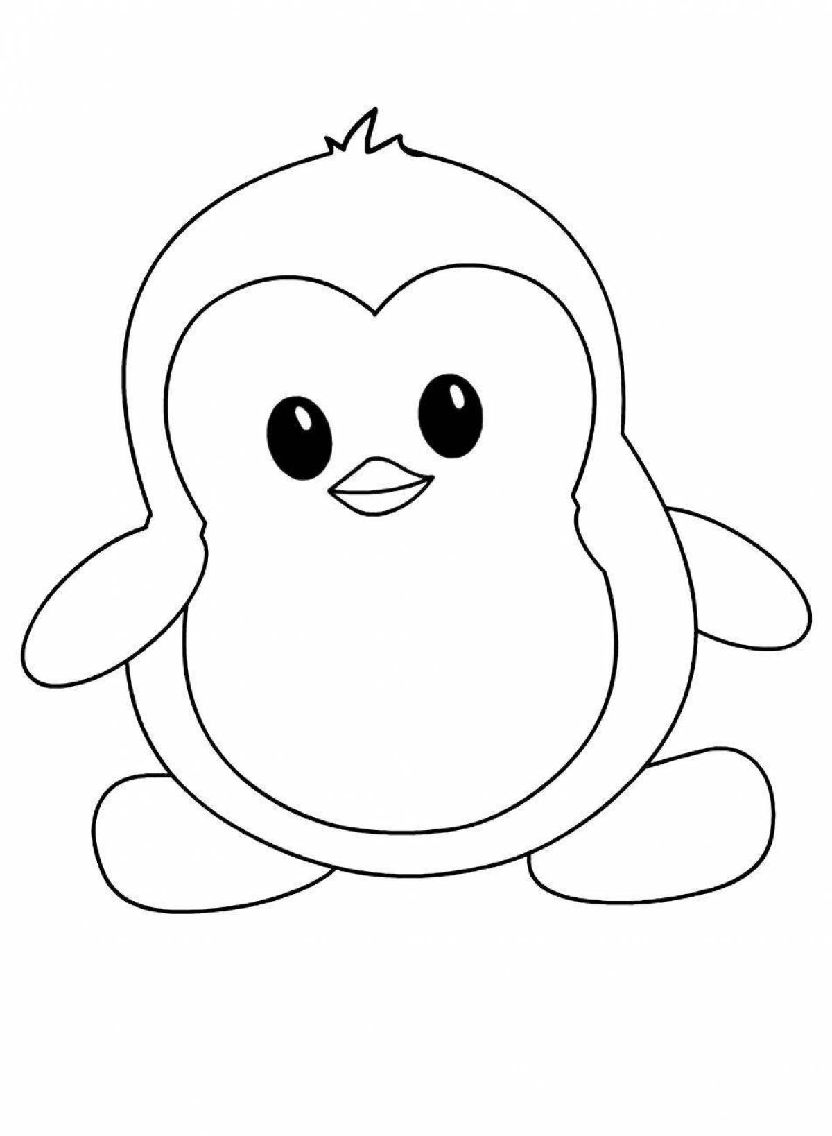 Live penguin coloring book