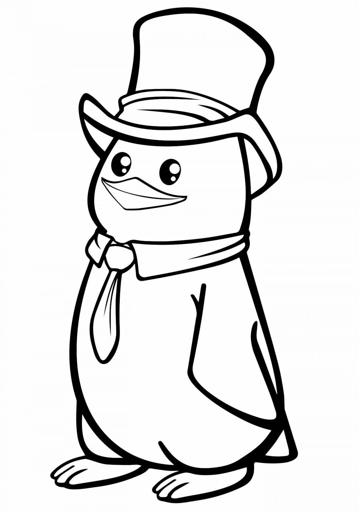 Exciting penguin coloring book