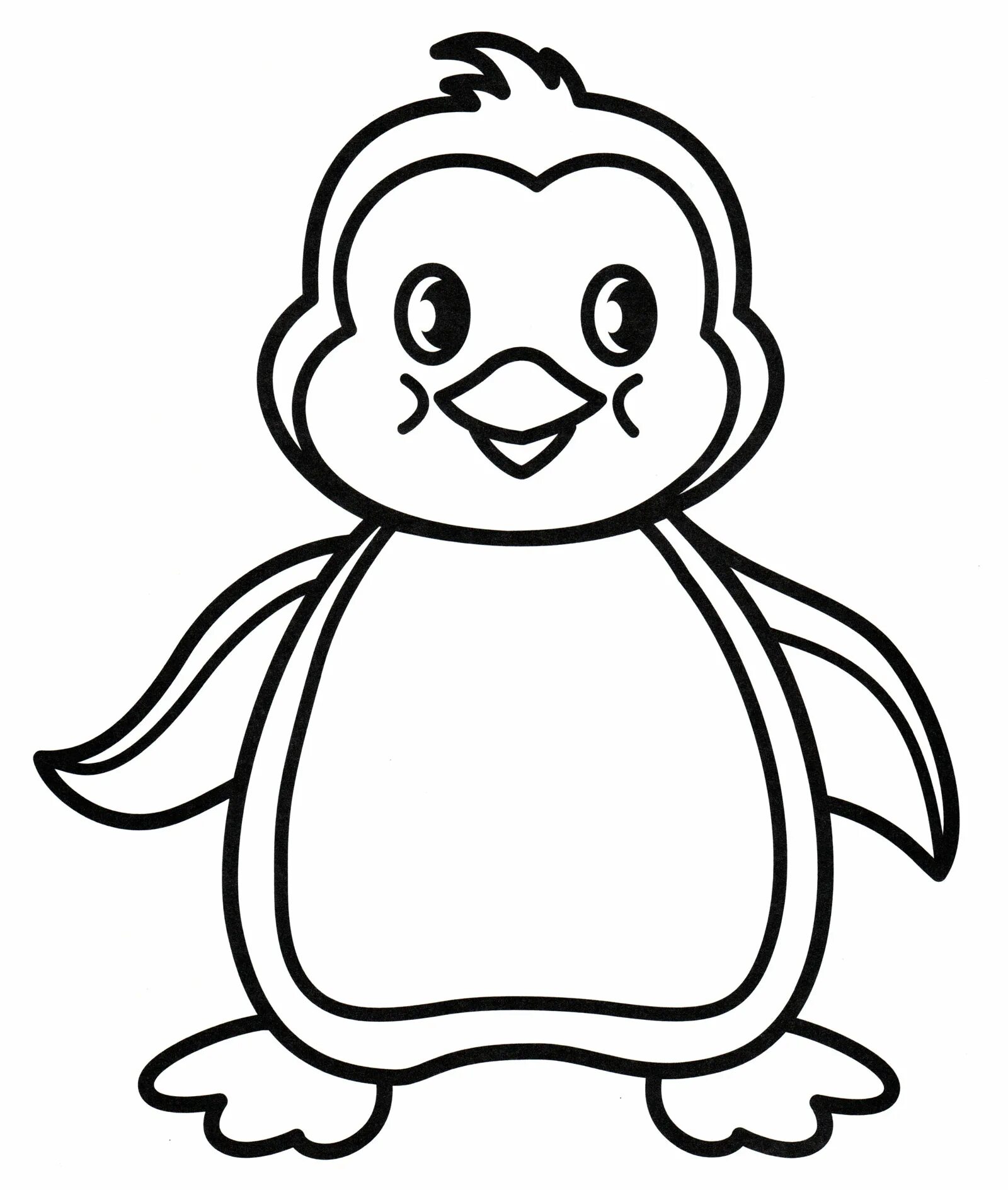 Coloring page glamor penguin