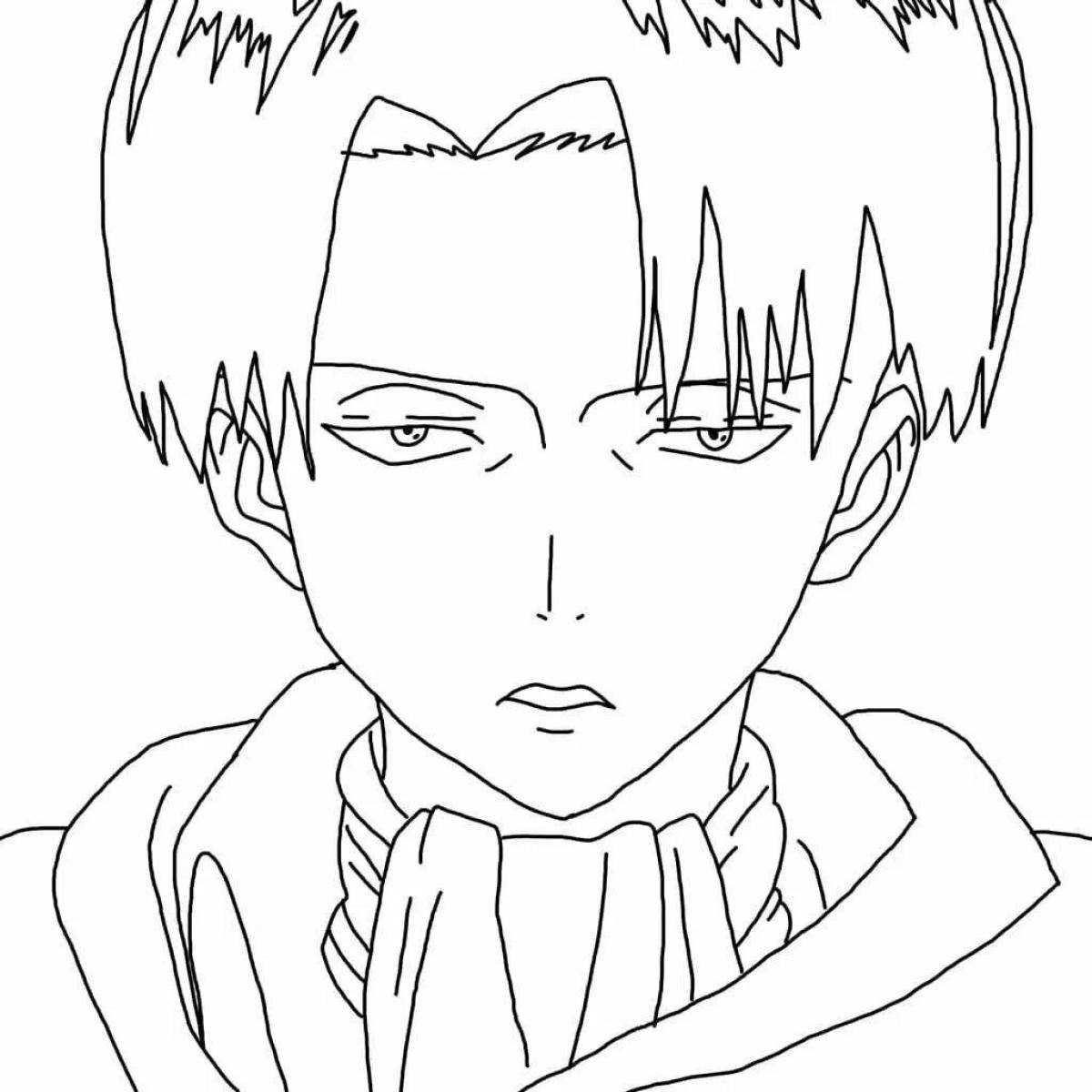 Exciting coloring attack on titan levi