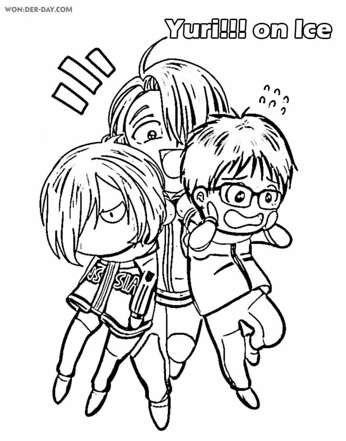 Glorious yuri on ice coloring page