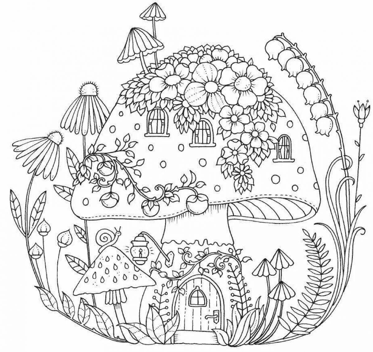 Amazing anti-stress forest coloring book
