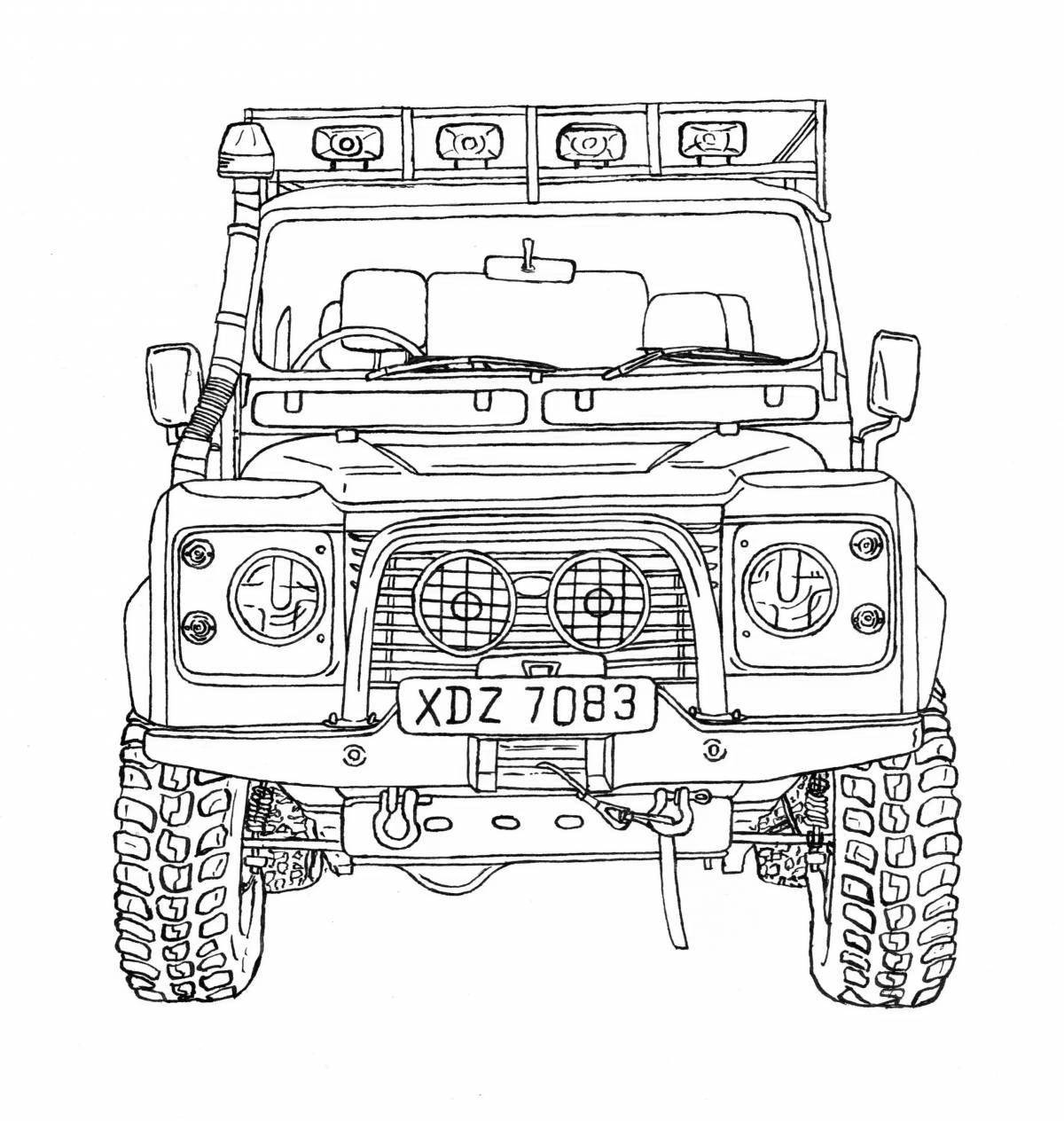 Attractive land rover coloring