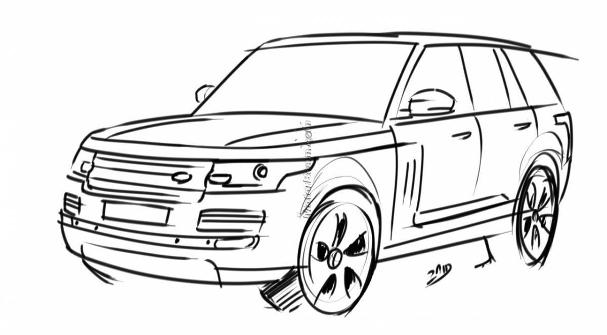 Intriguing land rover coloring book