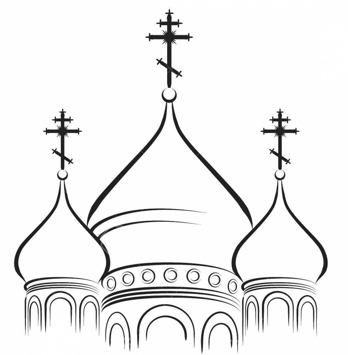 Купола церквей на прозрачном фоне