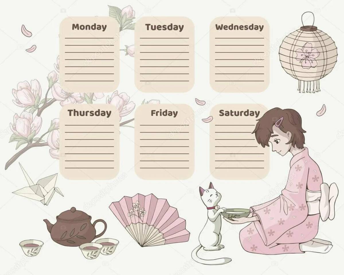 Anime lesson schedule #8