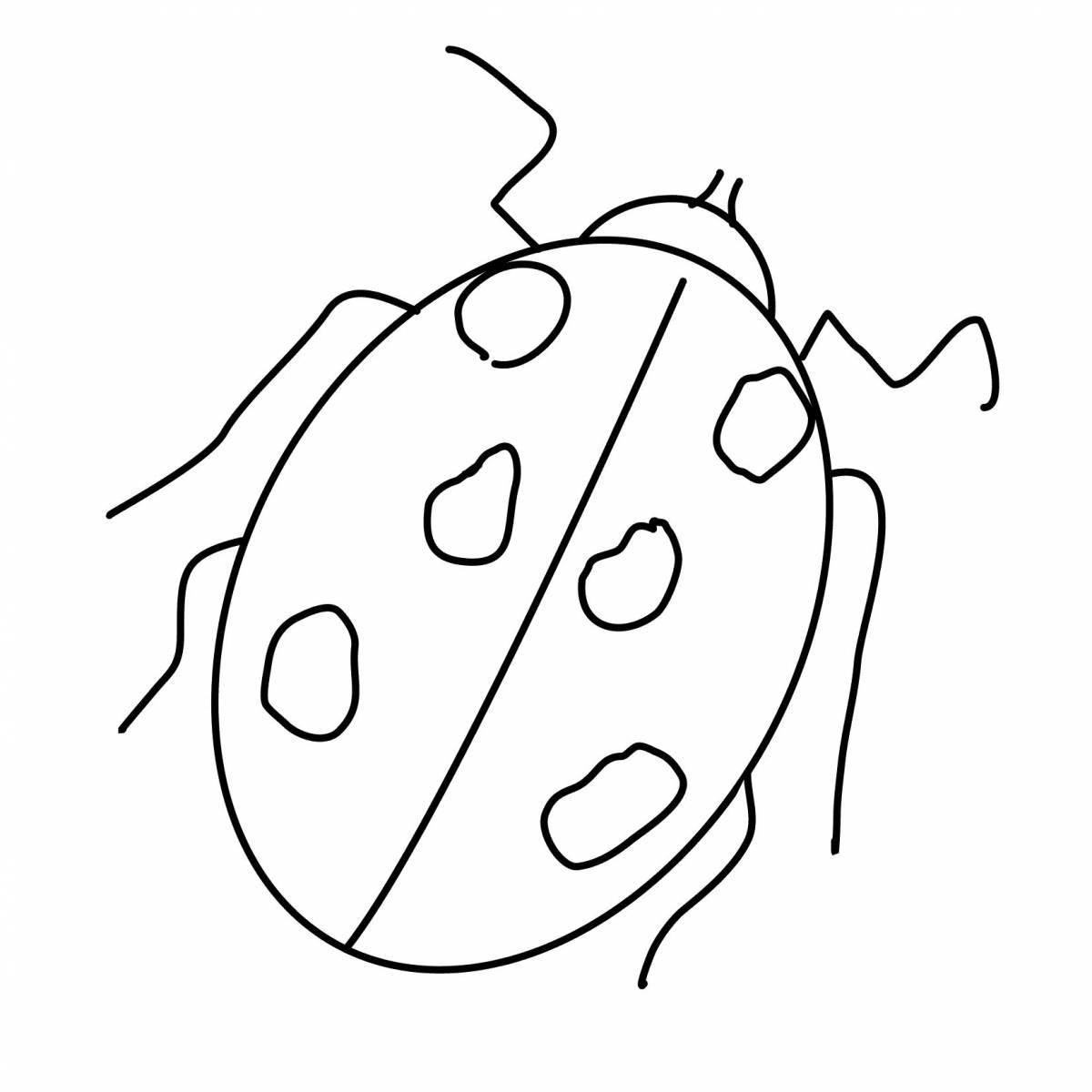 Fun coloring ladybug