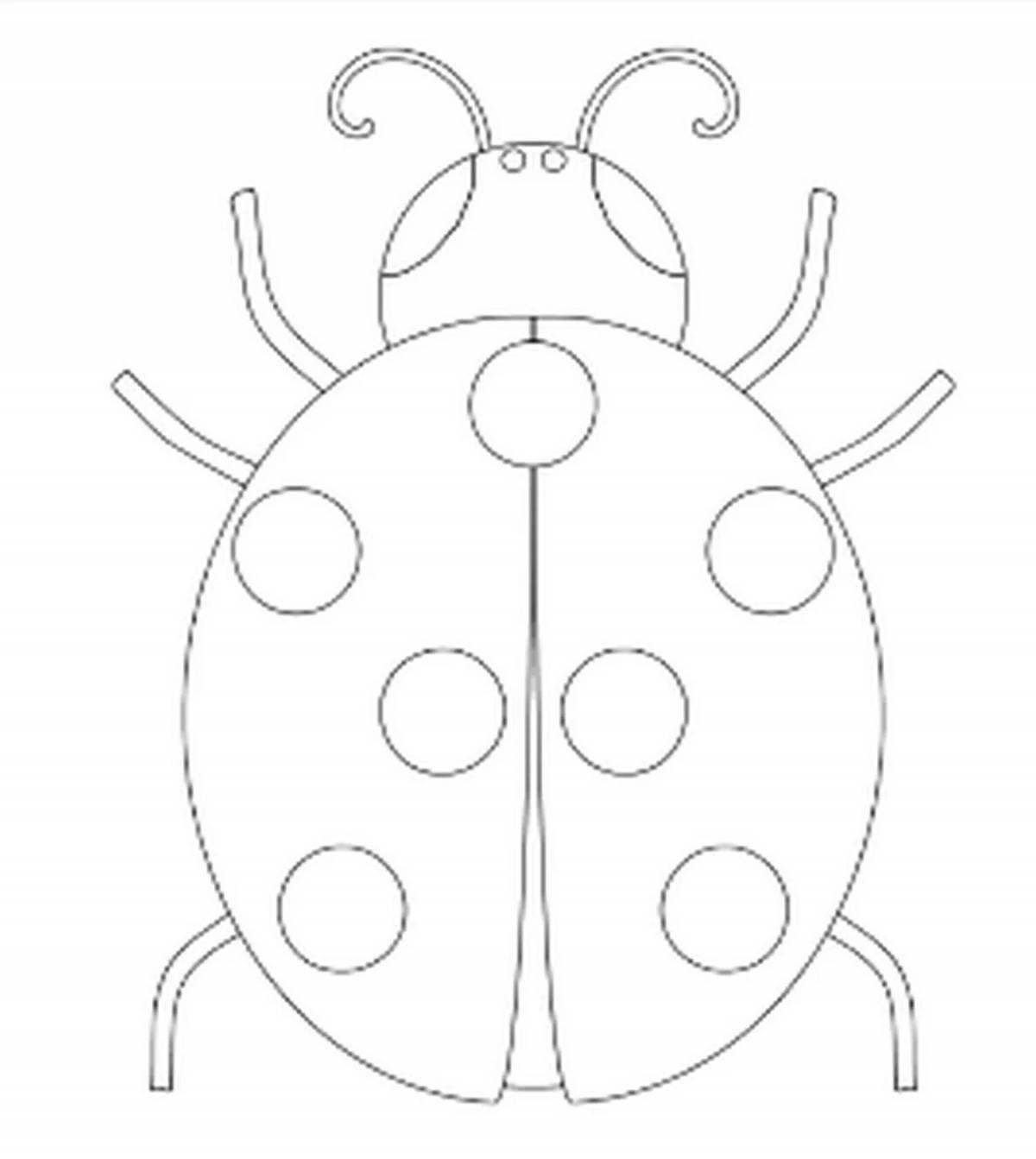 Photo Coloring fairytale ladybug