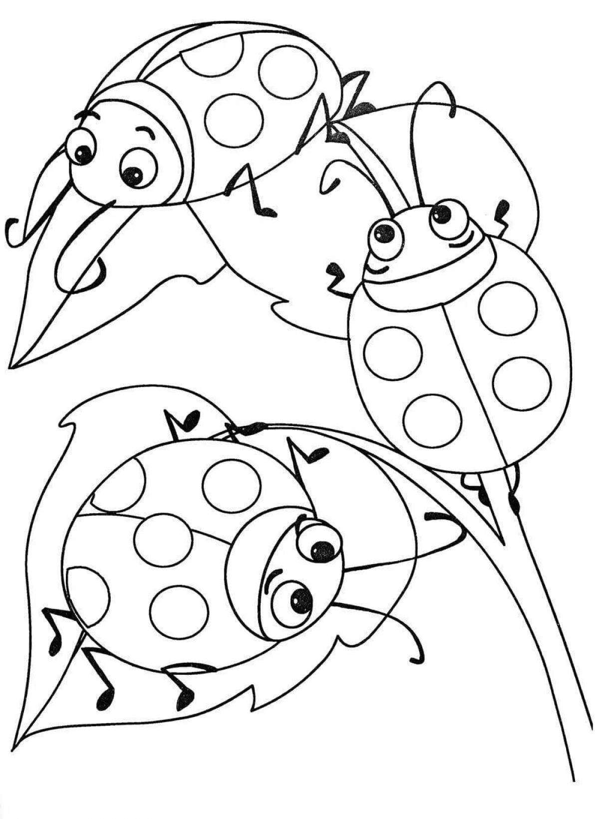 Coloring page spectacular ladybug