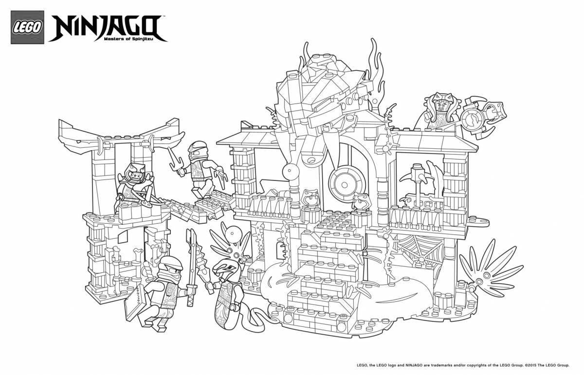 Colorful lego hidden site coloring page