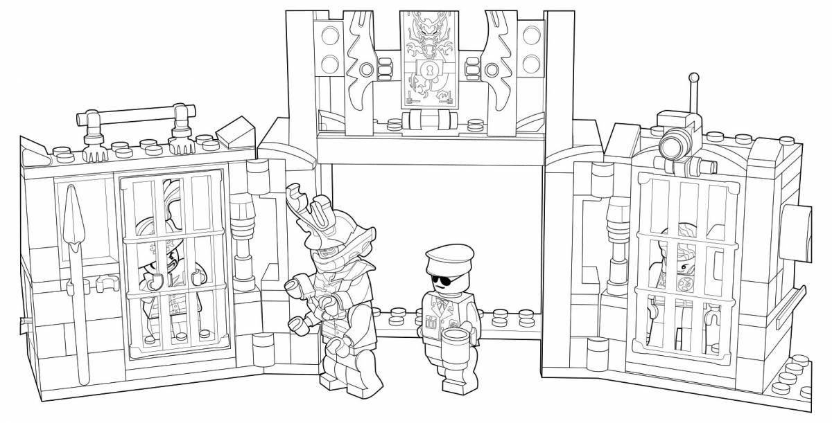Playful lego hidden site coloring page
