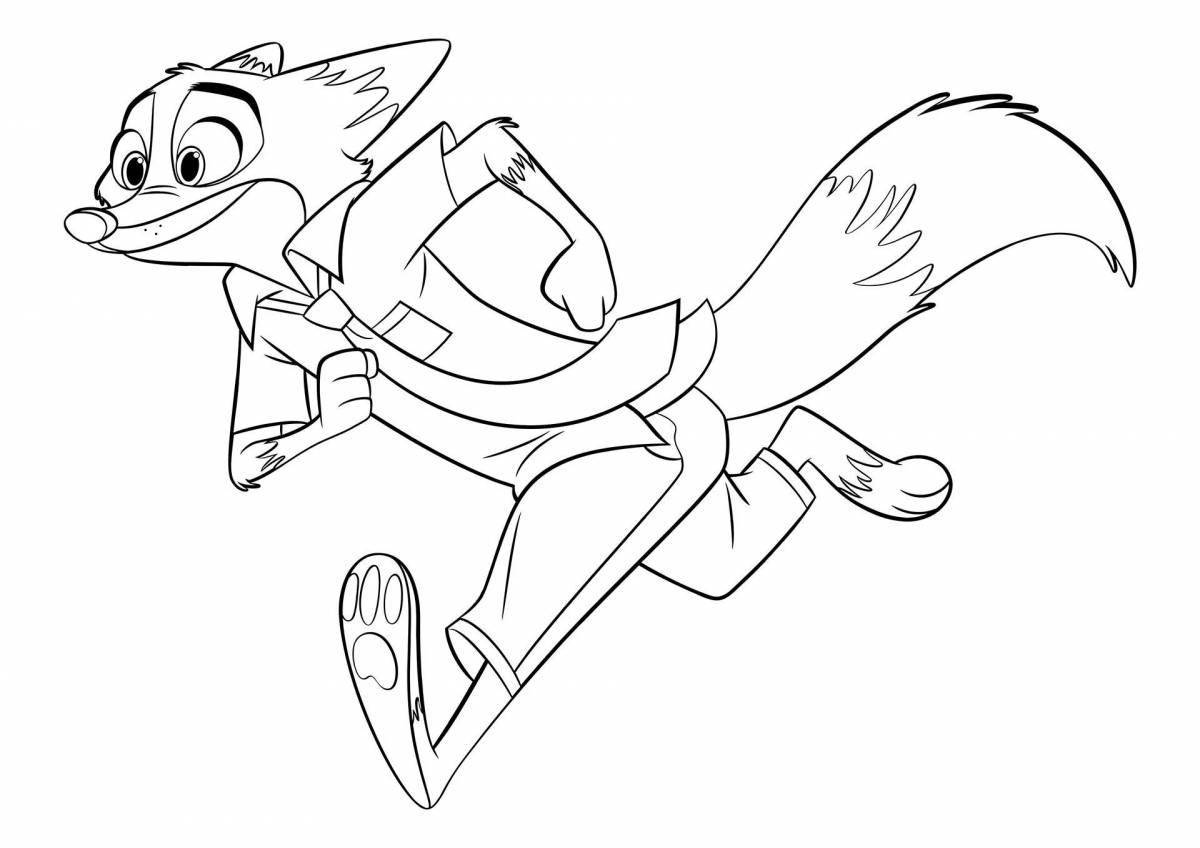Waggly coloring page bunny from zootopia