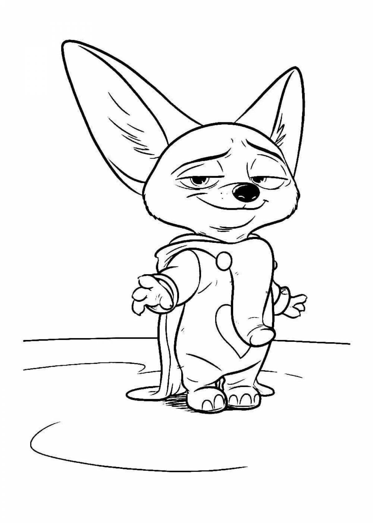 Zootopia bunny jumping coloring book