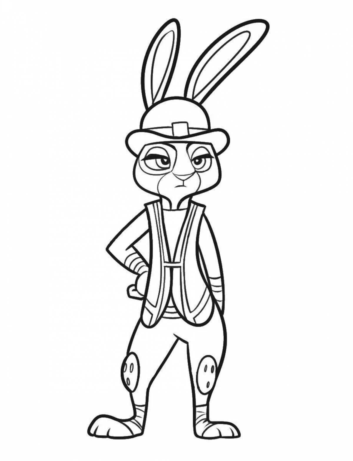 Zootopia rabbit quick coloring