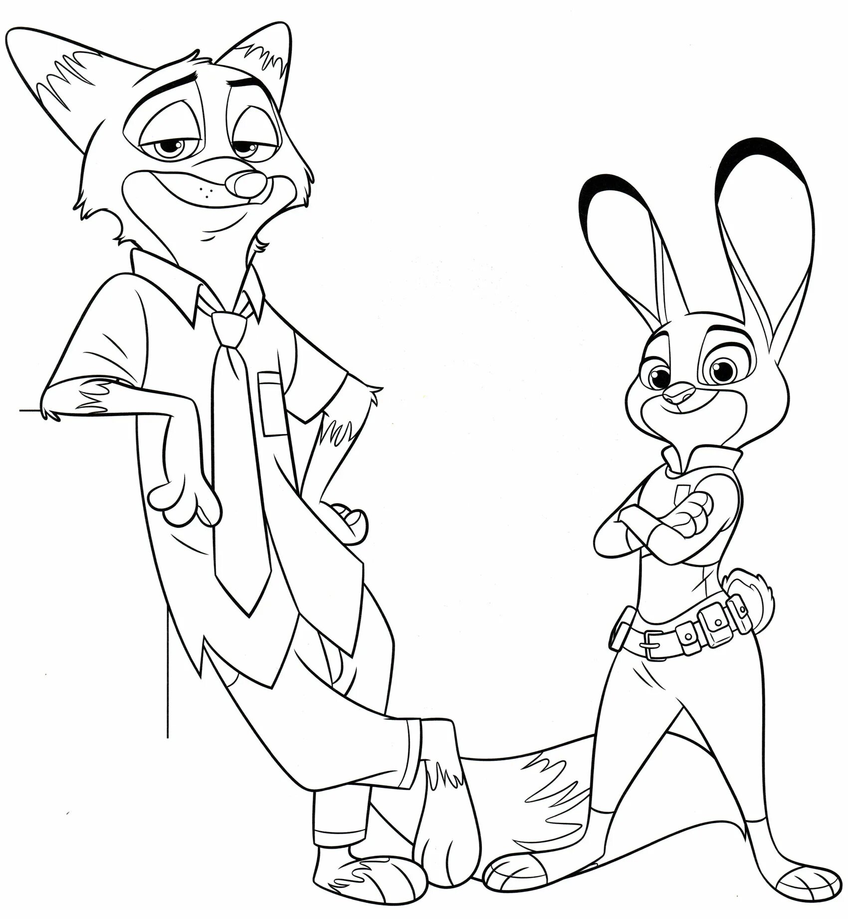 Agile coloring page bunny from zootopia