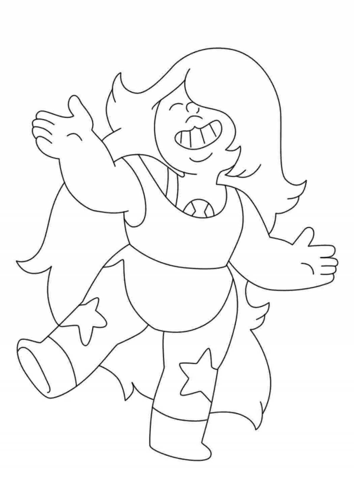 Sparkle coloring steven universe spinel