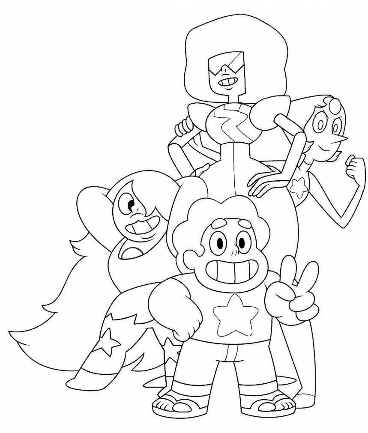 Charming coloring steven universe spinel