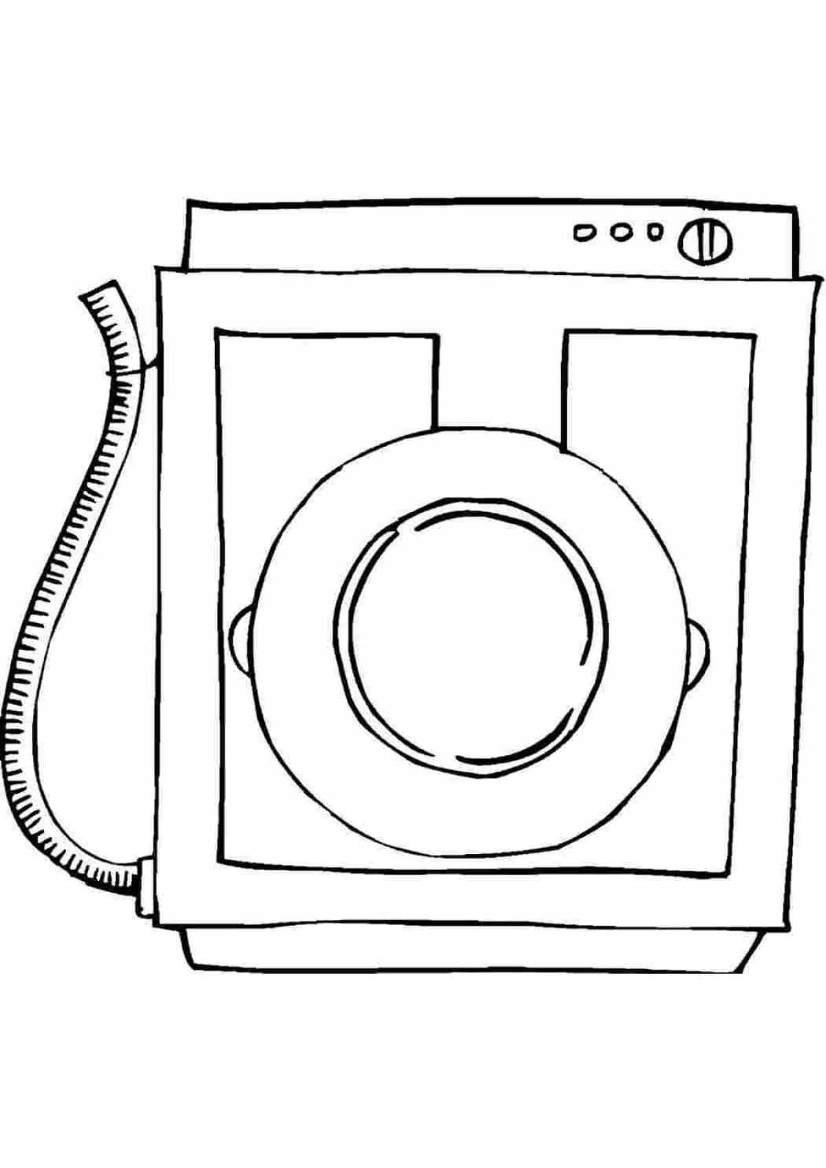 Exquisite baby washing machine coloring page