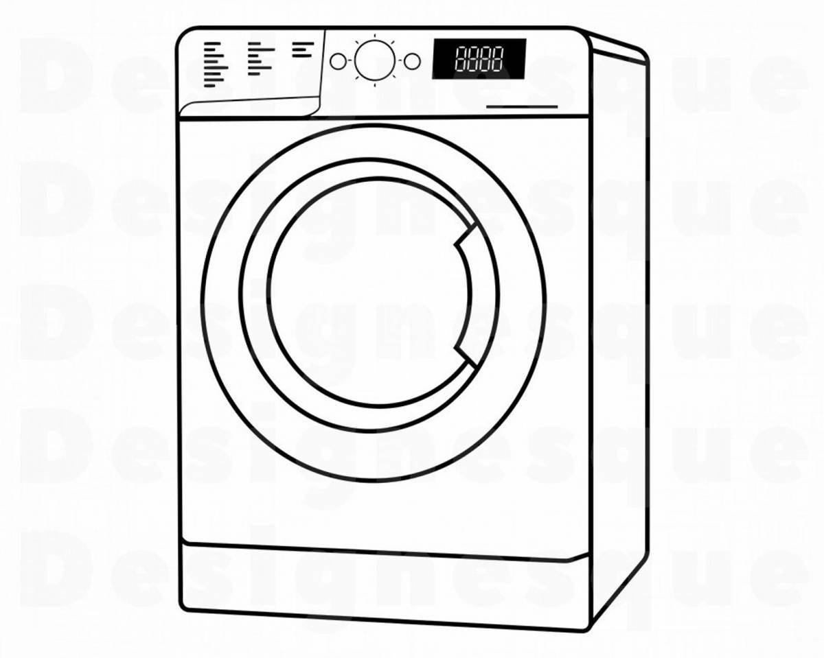 Fun washing machine coloring book for little ones