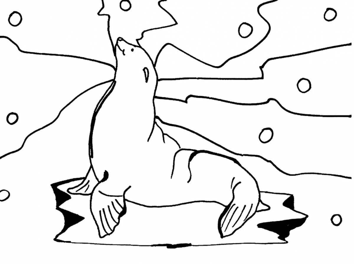 Colorful Arctic Tern Coloring Page