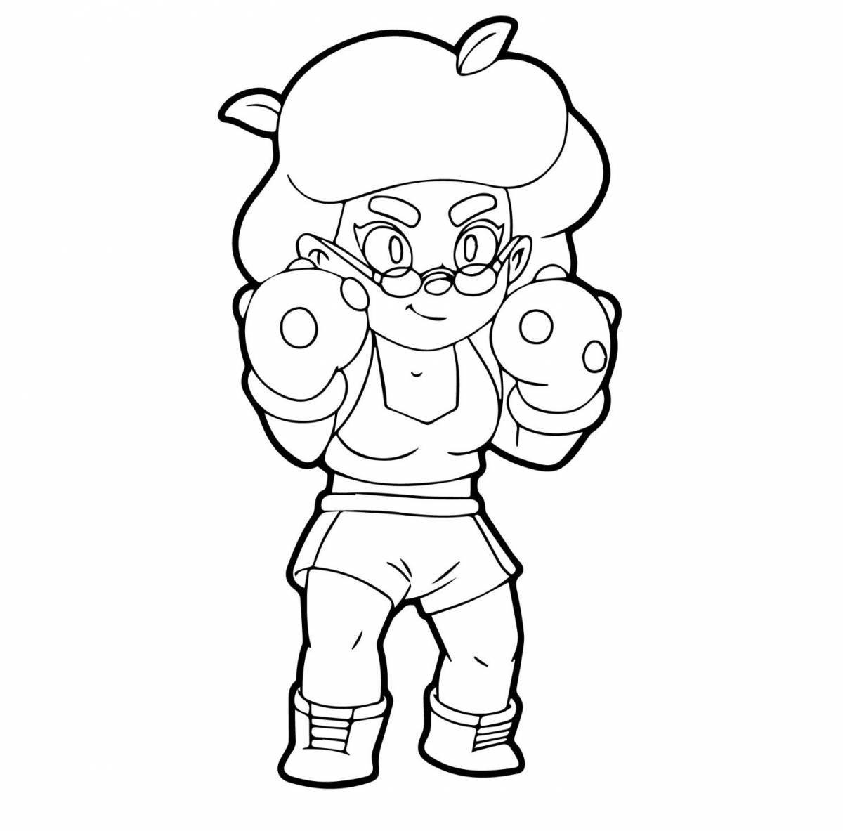 Colorful brawl stars coloring book characters