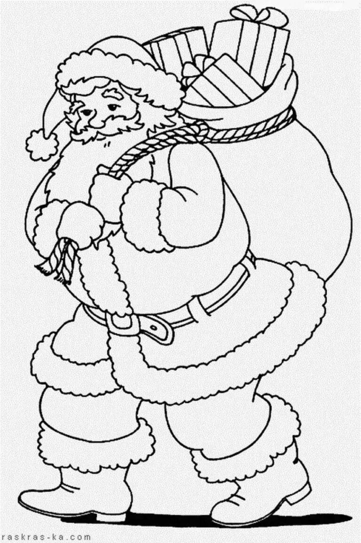 Coloring fairy tale santa claus