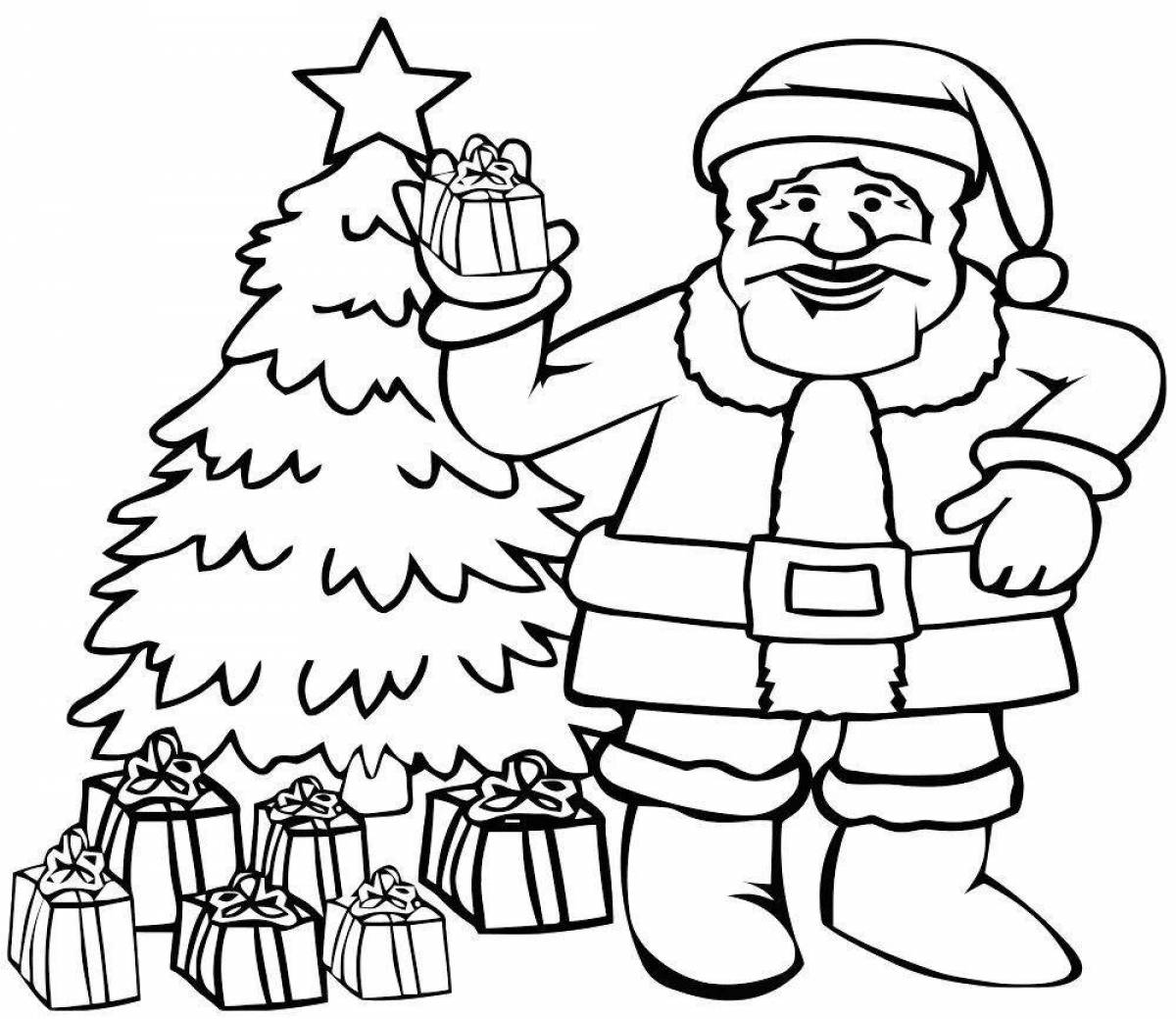 Charming santa claus coloring book