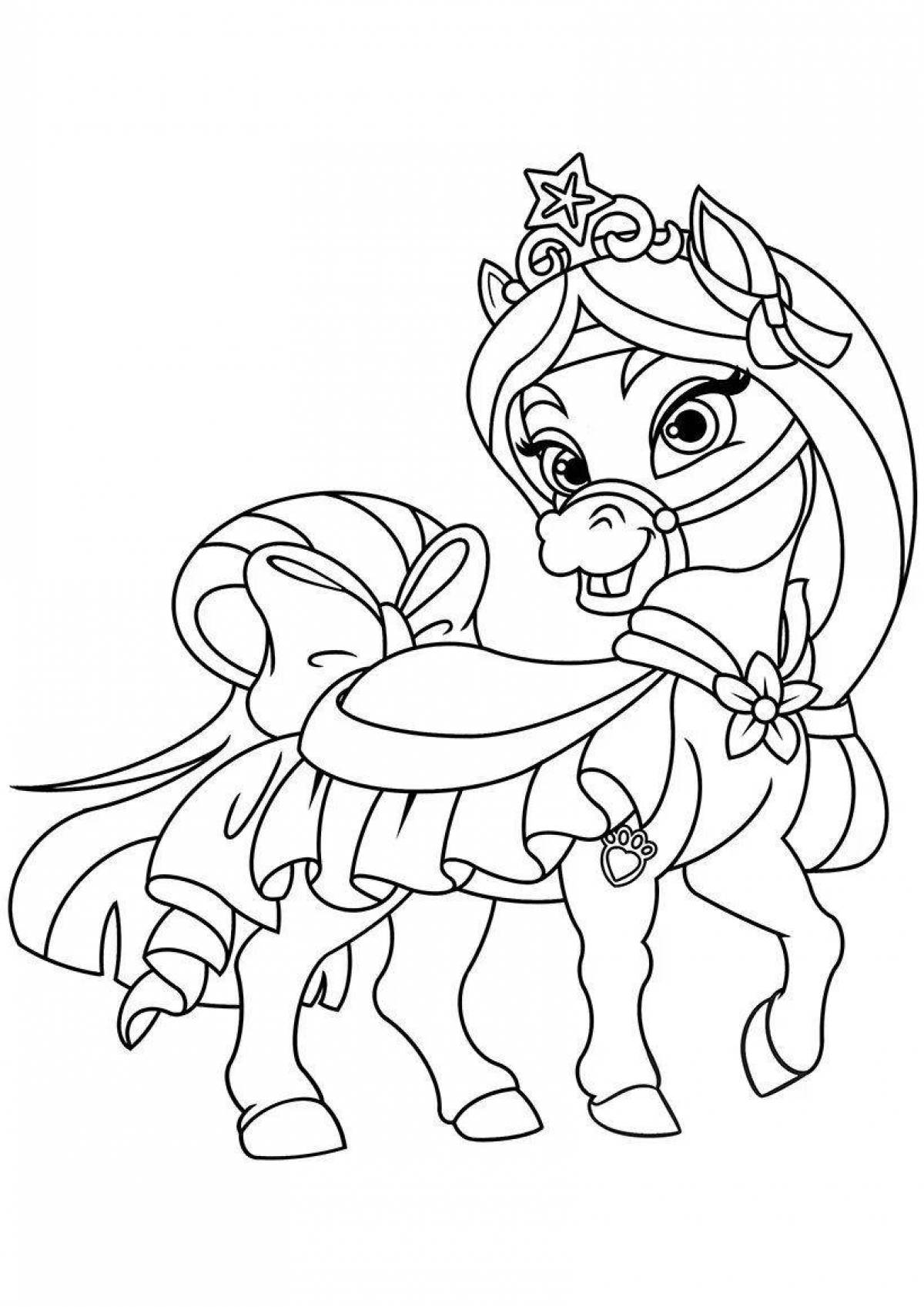 Majestic animal princess coloring book for girls