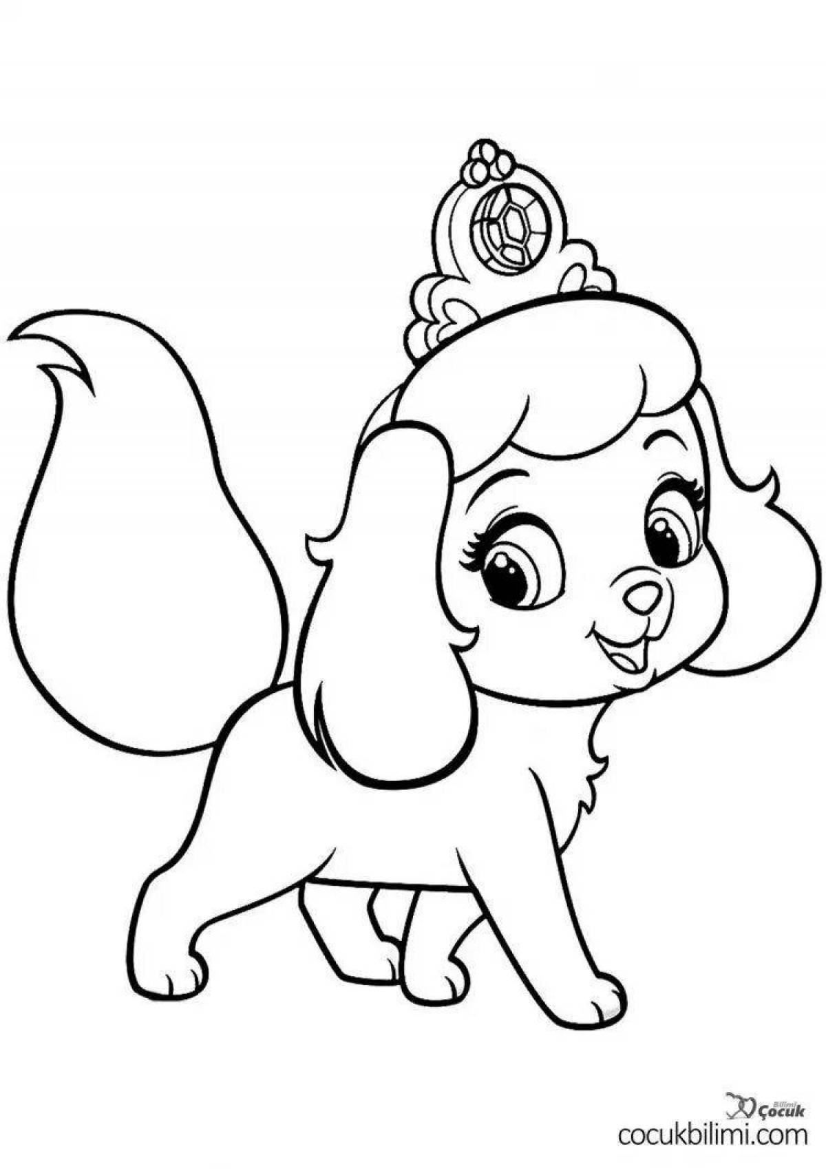 Coloring for girls princesses animals