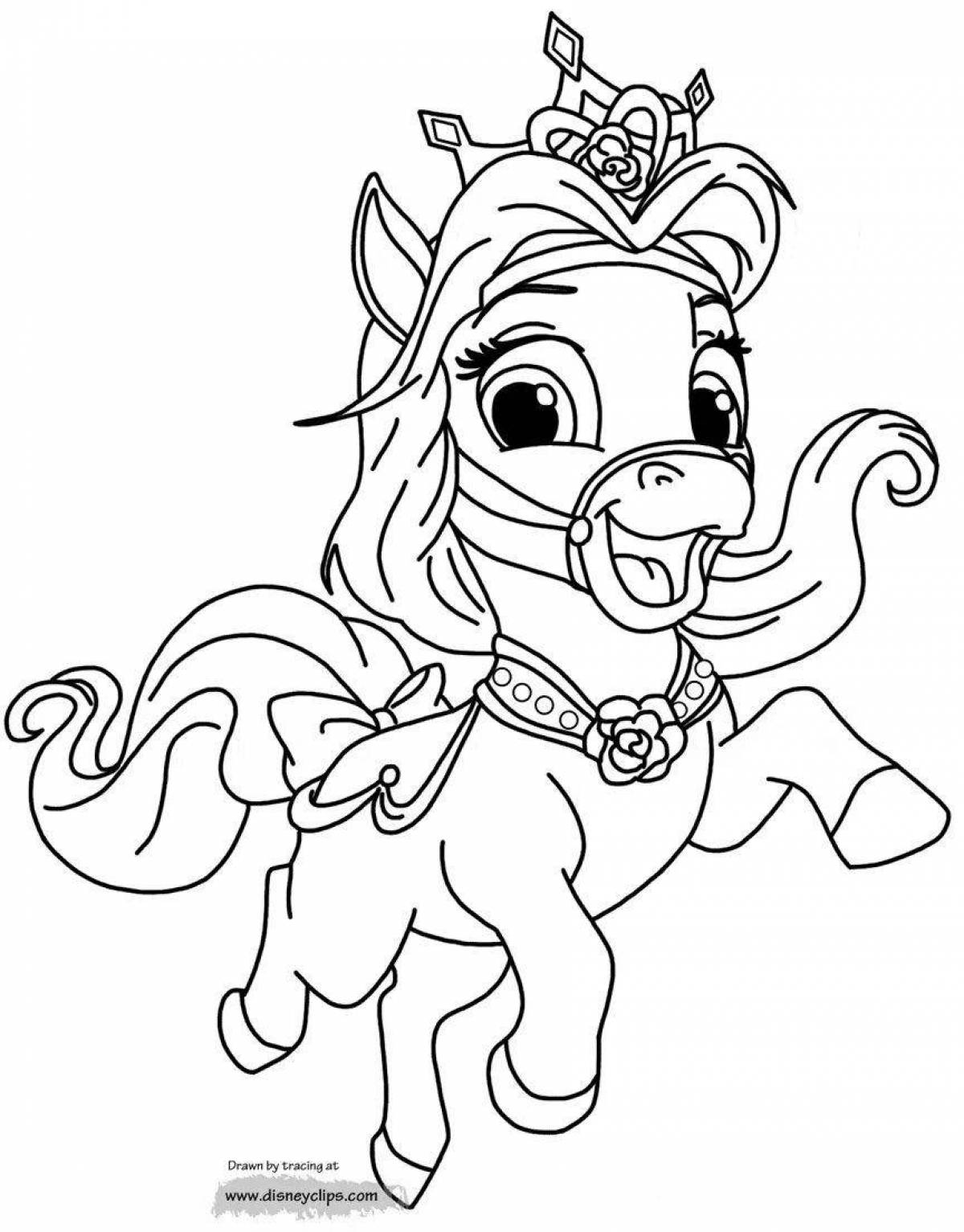 Photo Wonderful animal princess coloring book for girls