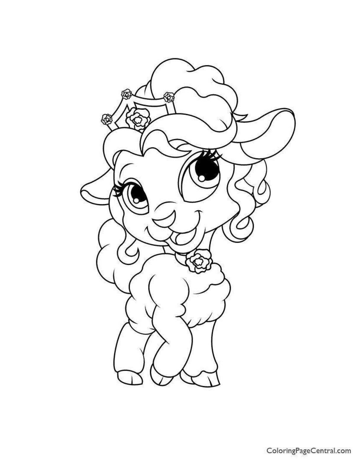 Divine animal princess coloring book for girls