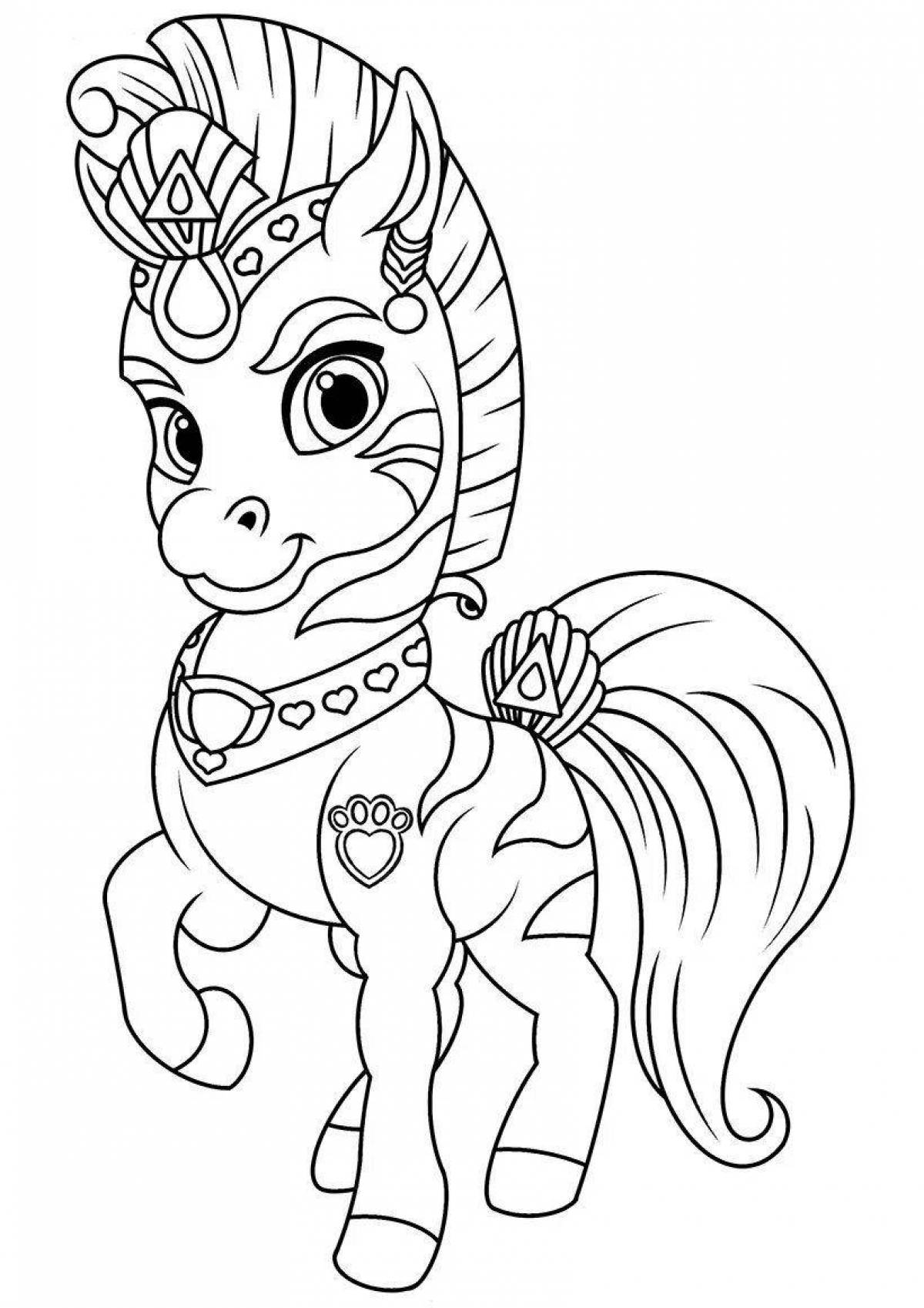 Amazing animal princess coloring book for girls