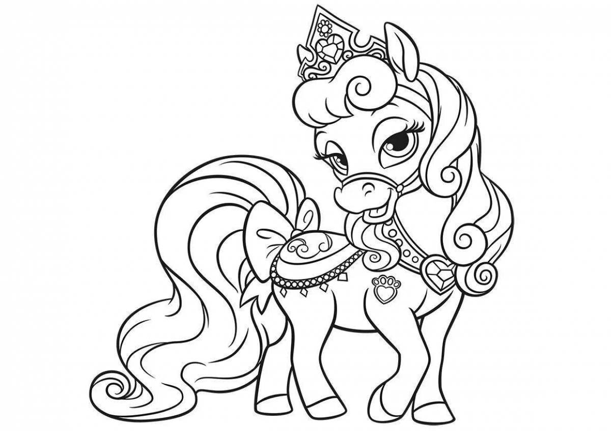 Exalted animal princess coloring book for girls