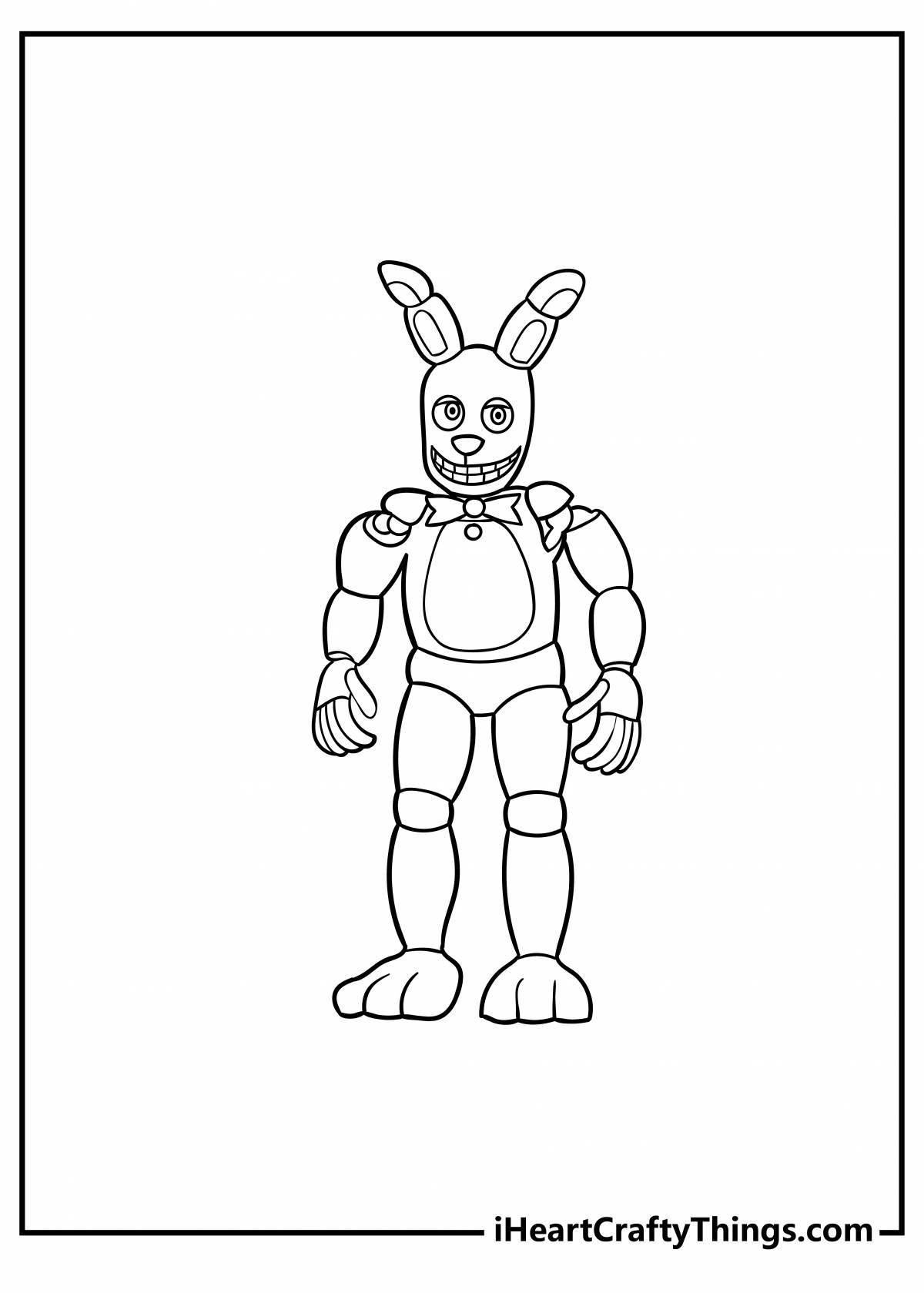 Funny fnaf coloring by numbers
