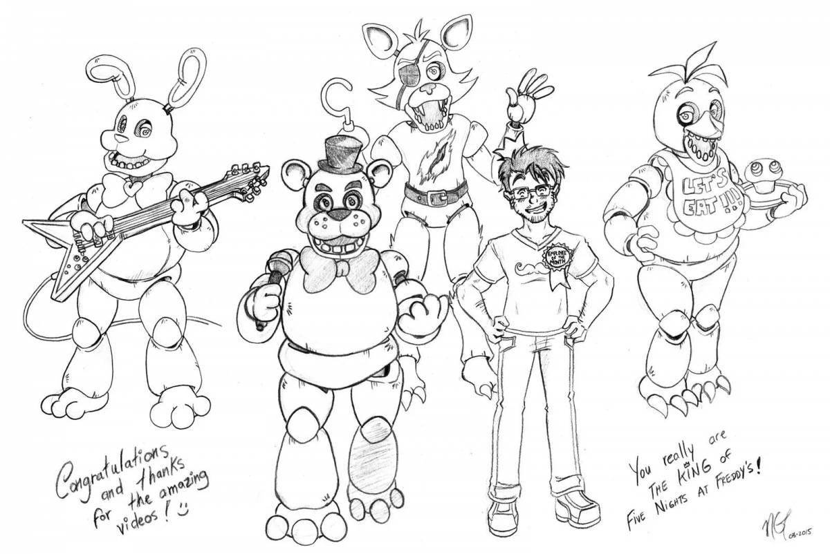 Attractive fnaf coloring by numbers