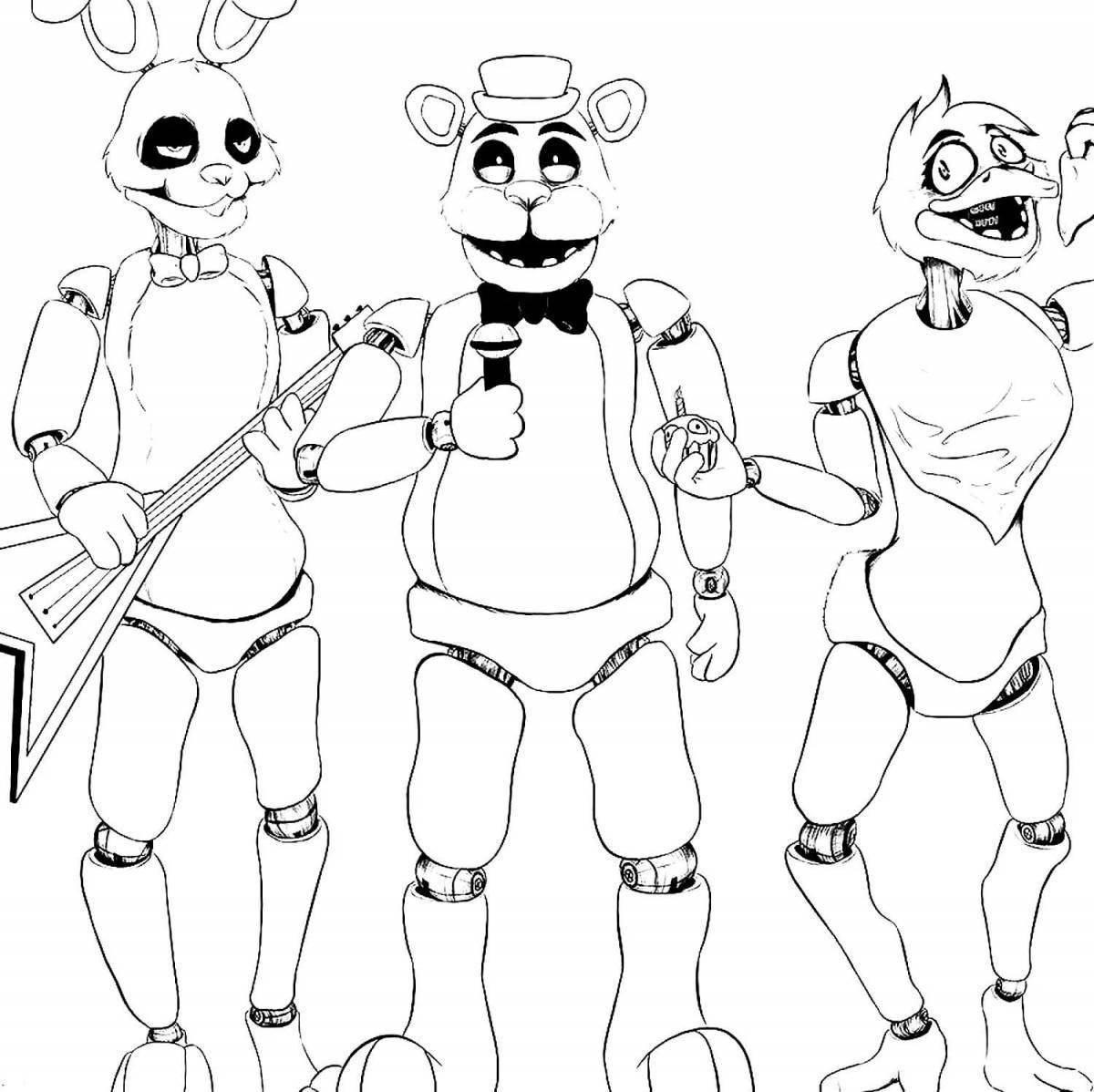 Creative fnaf coloring by numbers