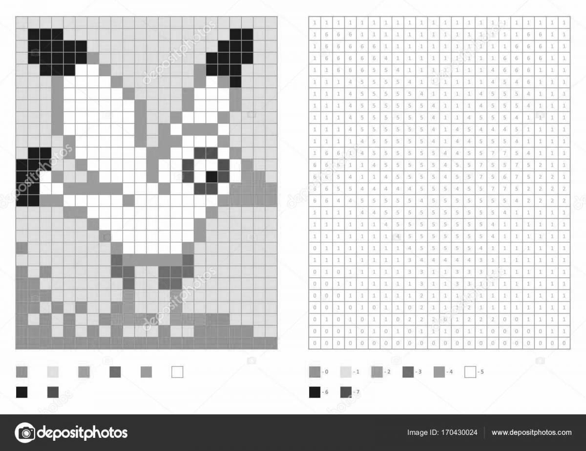 Комическая страница раскраски pixel art