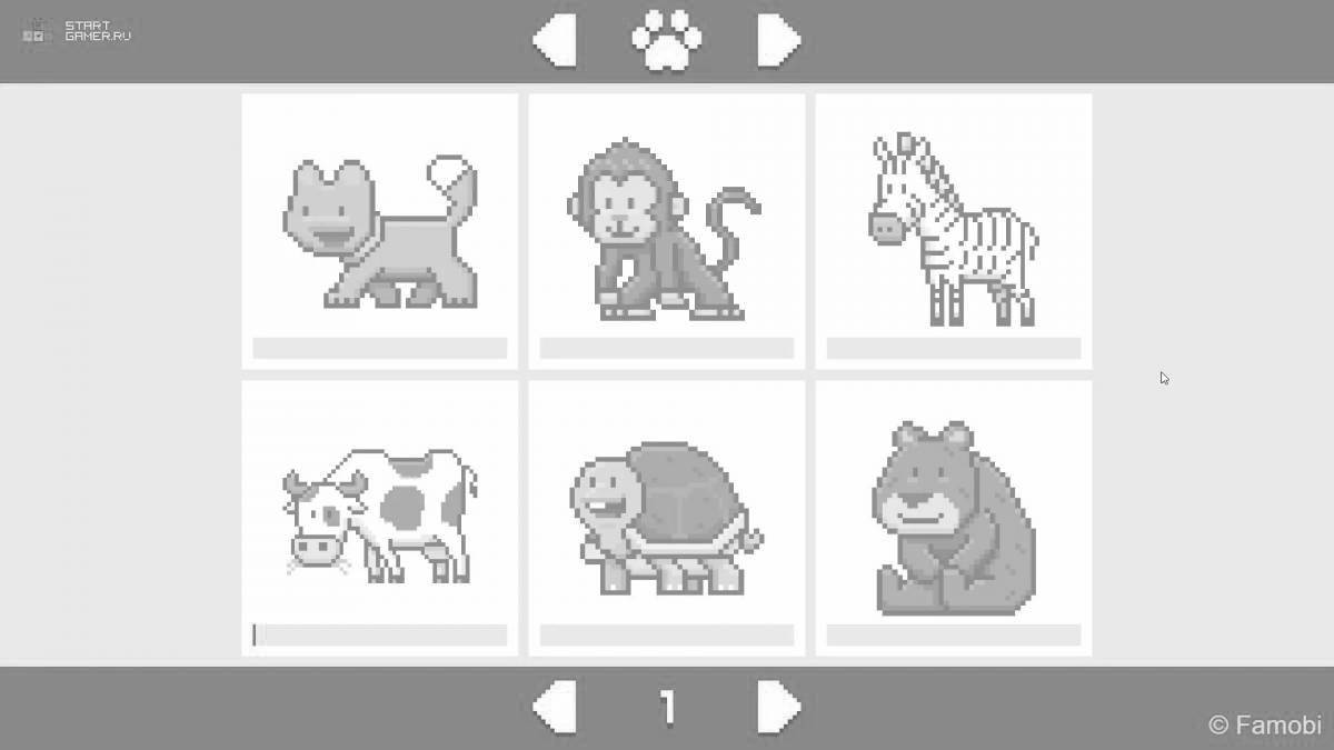 Cute pixel art coloring page